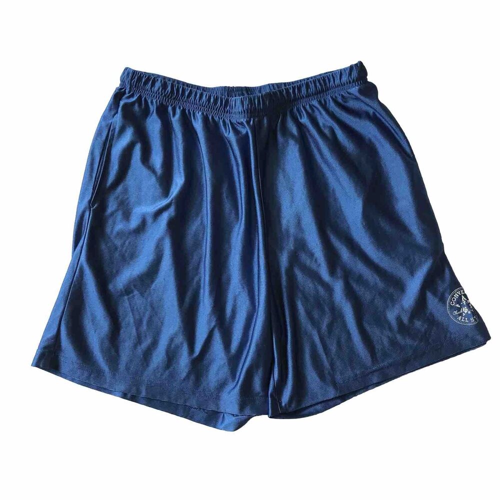 Converse All Star Mens Shorts L XL? Blue Vintage Basketball Dazzle Shiny Y2K